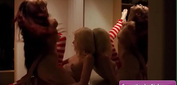 trendsBeautiful lesbian horny teens Elexis Monroe, Brandi Love eating pussy and finger fuck each other